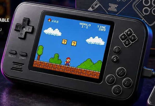 🎮 جهاز ألعاب محمول ريترو – أكثر من 500 لعبة مدمجة